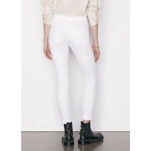 FRAME Le High Skinny White Denim Jeans Ankle W/ Raw Hem Women’s 28 X 28